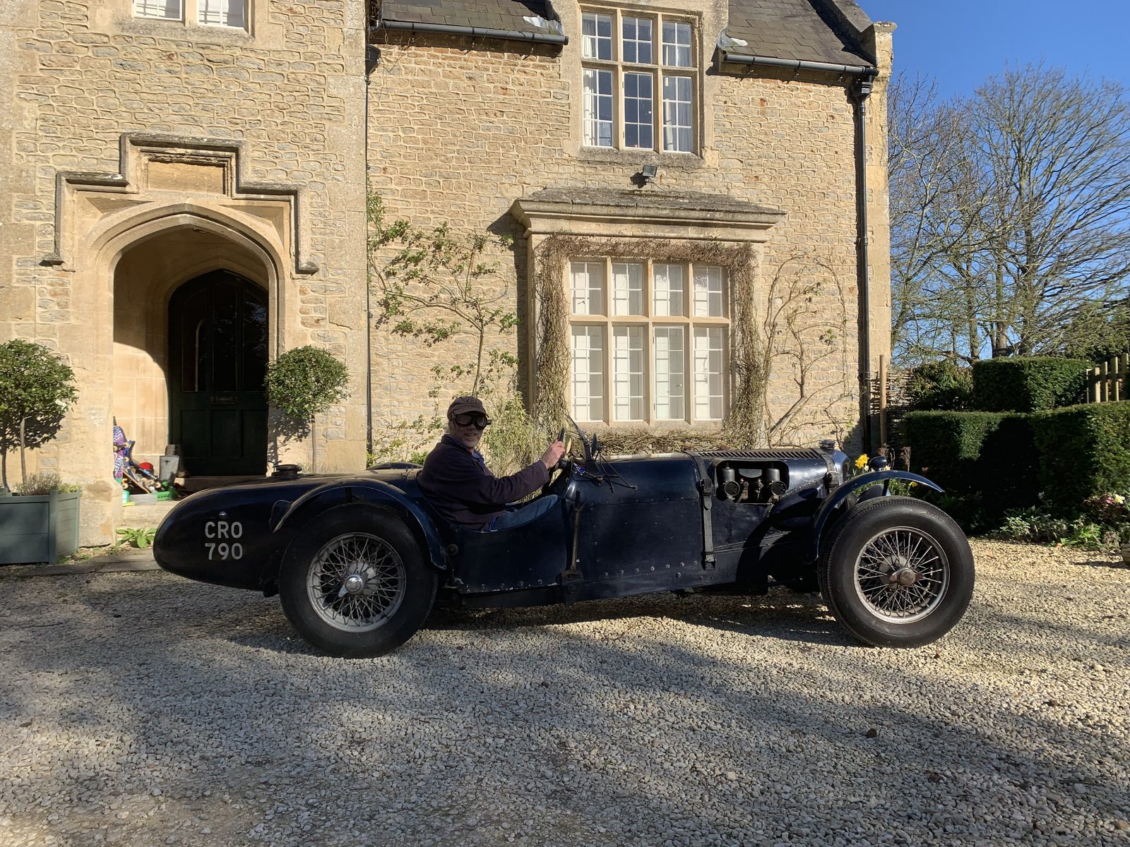 A dark blue open Riley